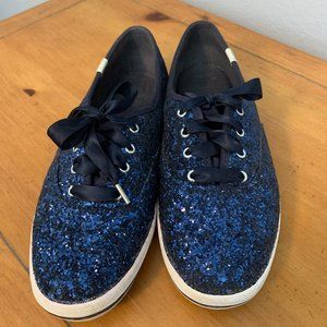 Kate Spade & Keds Navy Glitter Shoes